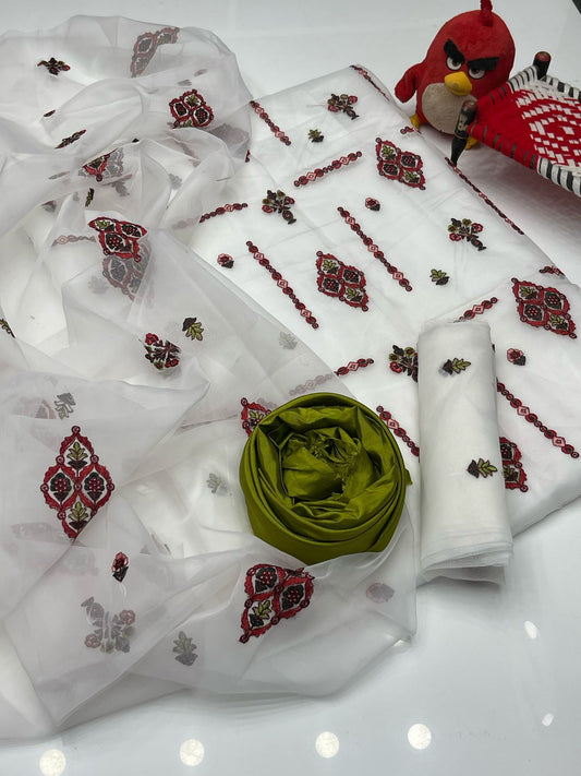 Computer Cross stitch Organza 3pc Dress 👗