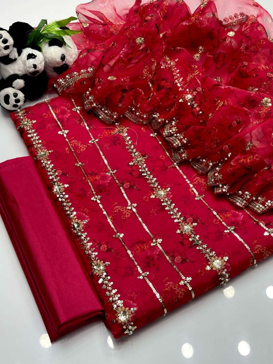 Digital Print & Beats Sitara Work 3pc Dress 👗