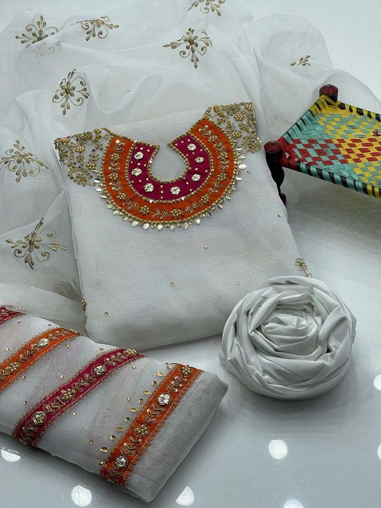 Hand Made Aari zari beeds work 3pc Dress 👗