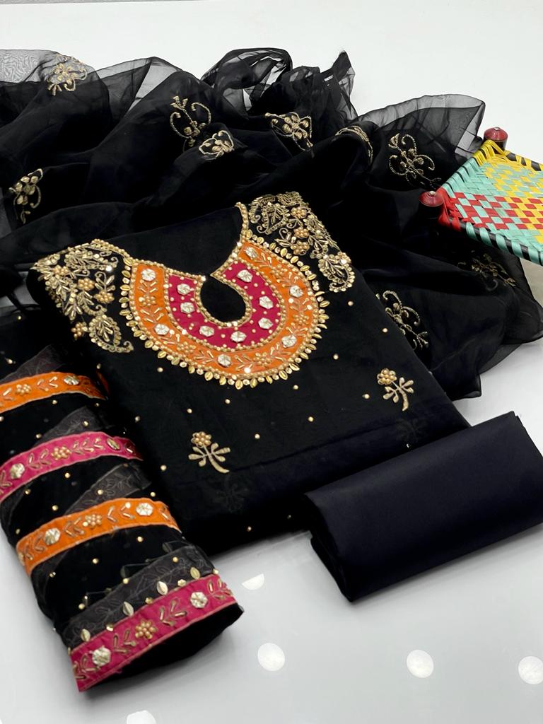 Hand Made Aari zari beeds work 3pc Dress 👗