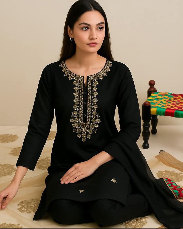 fancy 4 piece kattan silk beautiful Ari work